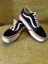 Sneakers Vans Old Skool scamosciate plateau impilate nero/bianco/gomma uomo taglia 9