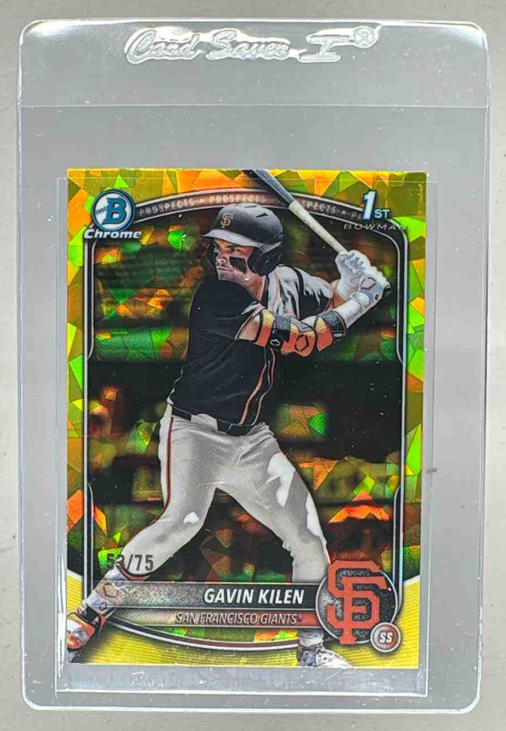 Gavin Kilen 2025 Bowman Chrome Draft #BDC-40 Yellow Refractor 1st RC /75