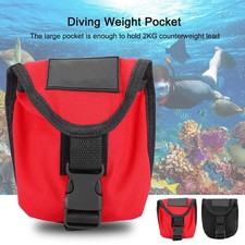 KEEP DIVING 2KG Scuba Diving Weight Belt Pocket with Quick Release Buckle Red