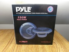 2 NEW WHITE PYLE 6 1/2" DUAL CONE WATERPROOF STERO SPEAKER SYSTEM 150 W PLMR60W