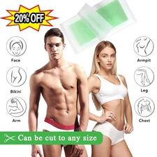 50PCS Hair Removal Paper Double Sided Cold Wax Strips Body Depilatory Patch Skin
