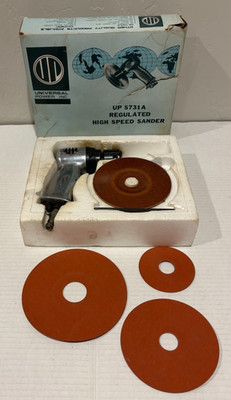 Vintage Universal Power Inc UP 5731 A Regulated High Speed Sander Air Tool w/Box