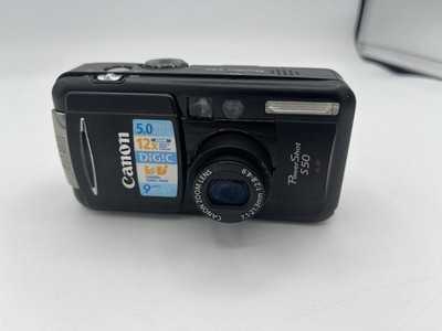 Canon PowerShot S50 5.0MP Digital Camera BROKEN LCD Screen FOR PARTS No Battery