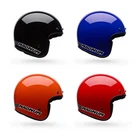 Bell Magnum Open Face Helmet Solid Retro 34 Helmet Fibreglass Black D Ring