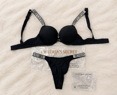 VICTORIA'S SECRET UNTERWÄSCHE SET DESSOUS BH PUSHUP SLIP TANGA STRING BRASI - Bild 1 von 4