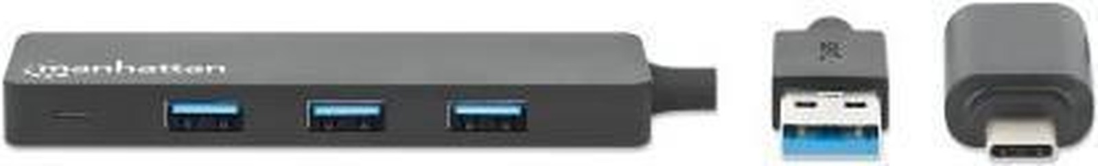Manhattan 180863 Hub USB 3.2 Gen 1 | Combo Type-A e C 5Gbps