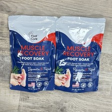 Foot Cure 2-Pack Muscle Recovery Foot Soak Epsom Salt  Sea Salt 16 oz Each NEW