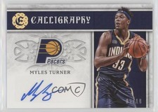 2016 Panini Excalibur Calligraphy Holo Gold 5/10 Myles Turner #CAL-MT Auto 0r5l