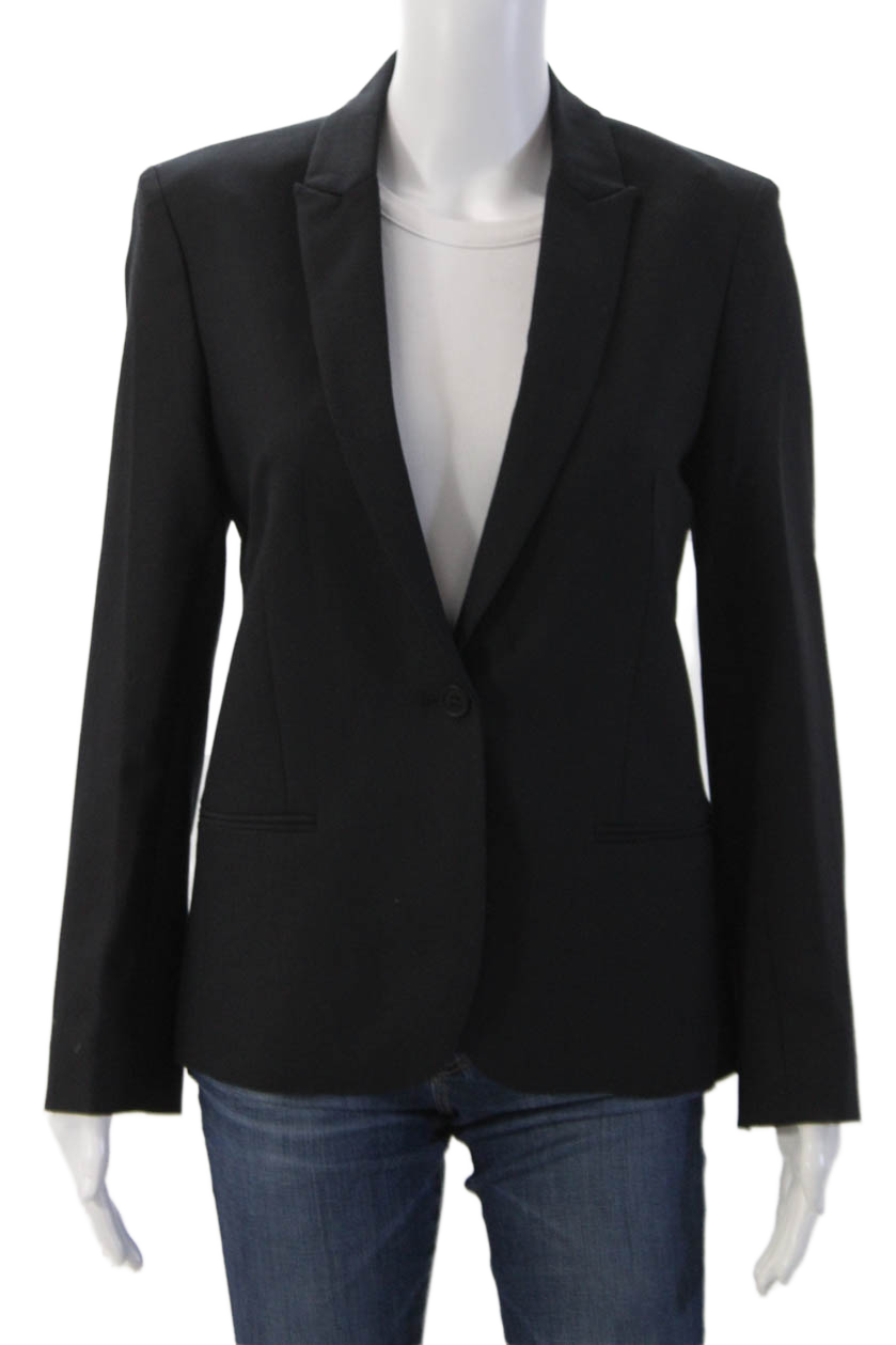 Zadig & Voltaire Womens One Button Long Sleeve Lined Blazer Black Size 32