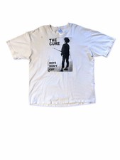 Vintage 90s THE CURE XXL T-Shirt - White Oversized Boys Don't Cry Single Stitch