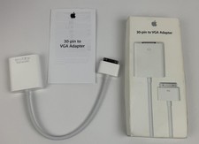 Apple 30-pin To VGA Adapter White Video Cable IPad IPhone MC552ZM/B A1368 Box