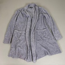 Barefoot Dreams CozyChic Lite Cardigan Sweater Size S/M Light Blue Heathered