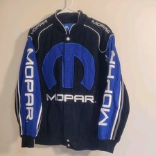 Mopar Racing Jacket Men  s Size Small Embroidered Black Blue Extreme Sportswear