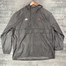 Nike Jordan Anorak Cement Wings Jacket Black AJ0428-021 Size XL