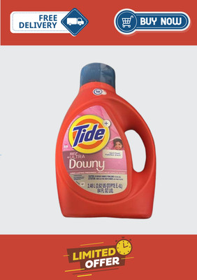 Tide + Downy Liquid Laundry Detergent Boost of Ultra Downy, April Fresh 84 Fl Oz