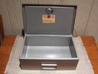 Rockaway Metal Lock Box Security Fire Proof Safe With key 4 x 8 x 12" Good