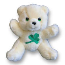 Vintage Russ Berrie Kelly Bear Clover/Shamrock Stuffed Animal Lucky Irish 5  