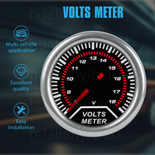 2 52mm Led Pointer Auto Car Volt Meter Voltmeter Voltage Gauge 8-18v Smoke Face 2 52mm Led Pointer Auto Car Volt Meter Voltmeter Voltage Gauge 8-18v Smoke Face