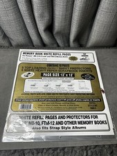 Pioneer Top Loading White Memory Book Refill Pages 12 X 12