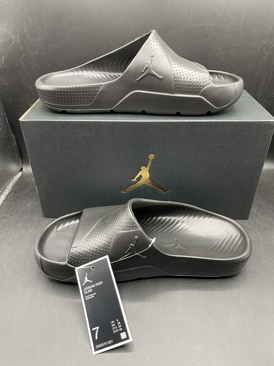 New Nike Air Jordan Post Slide Sandals Black Mens Size 7 New Nike Air Jordan Post Slide Sandals Black Mens Size 7