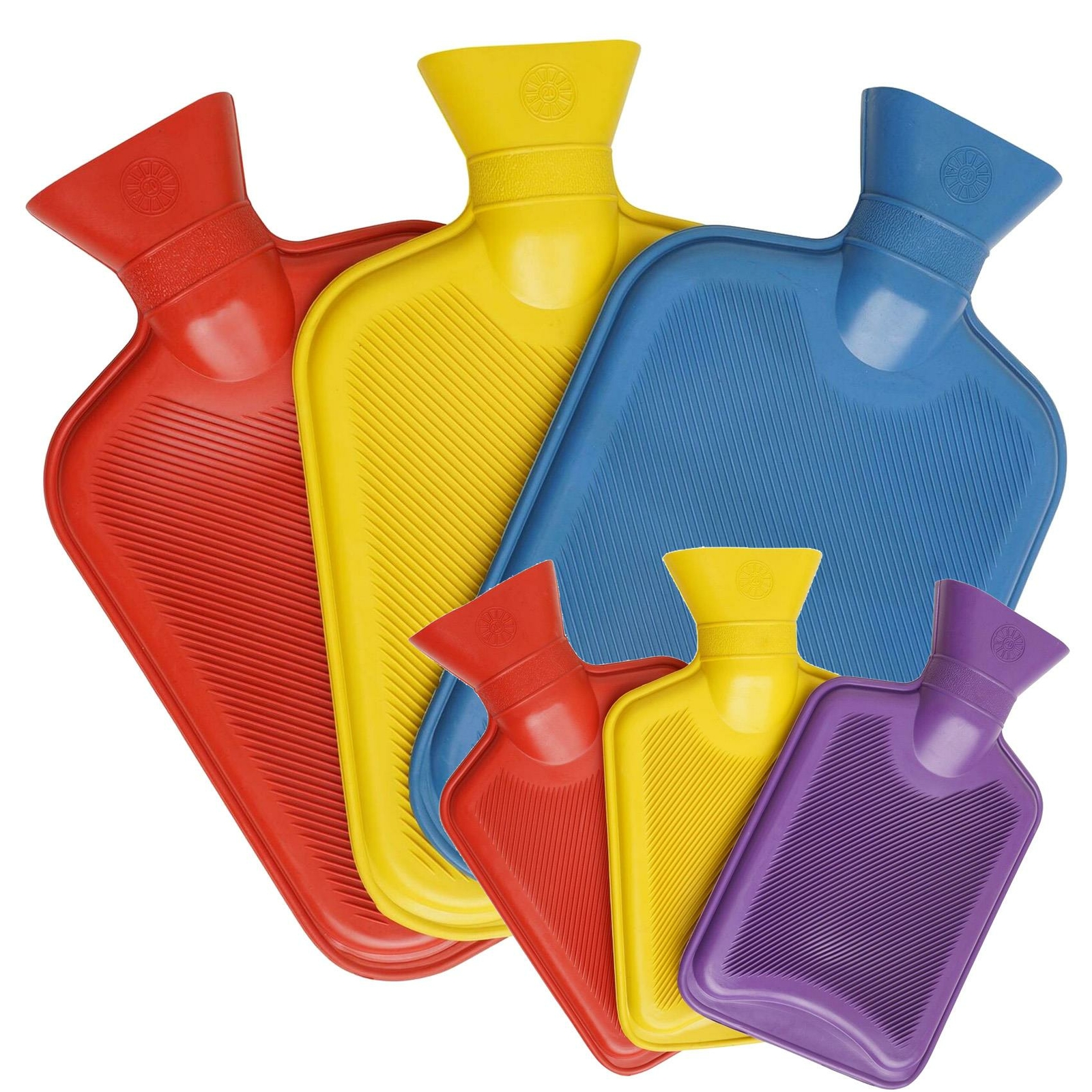 3 Pk Natural Rubber Hot Water Bottles Heat Theraphy 800ML2 Ltr BS1970