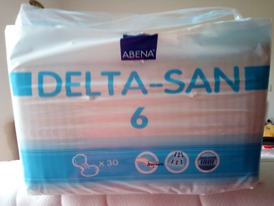 30 Stück = 1 Packung OVP Abena Delta-San Nr. 6 Inkontinenzhilfen Neu