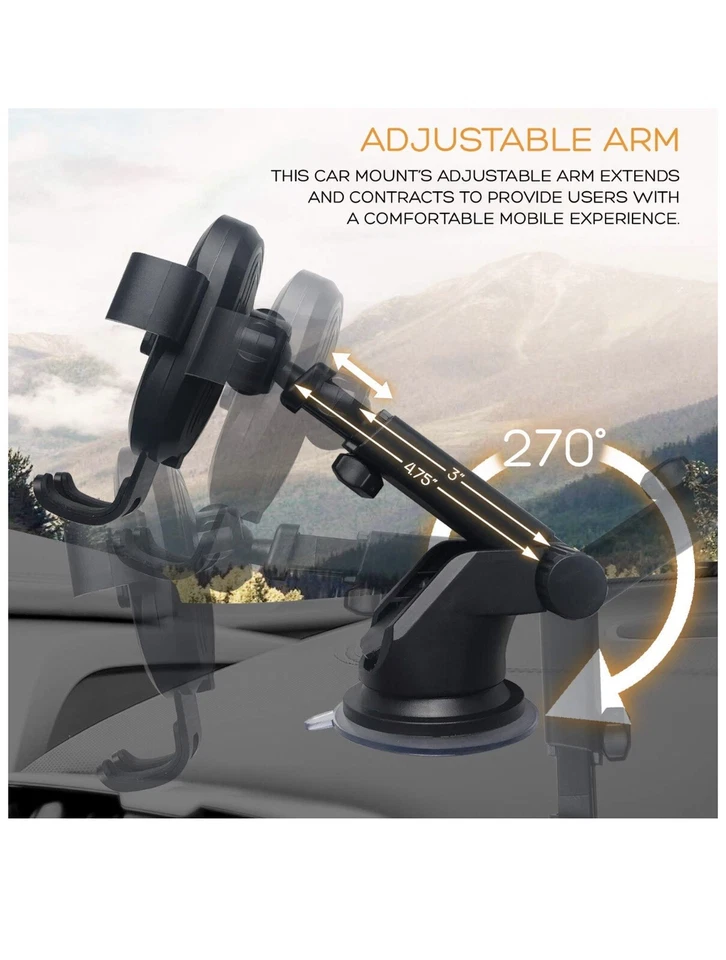 Car Air Vent/Windshield/Dashboard Holder Mount Stand Universal For Cell Phone US - Image 3 of 4