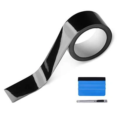 FREE TOOL KIT HIGH GLOSS VINYL WRAP KIT 2" x 30 Ft High Gloss Vinyl Tape for Black Out Chrome Delete Window Trim