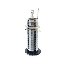 1/4" Mono Guitarra Bajo Barril Jack Cilindro Entrada Salida Jack 3 Pines Cromo