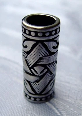 EDELSTAHL GROß LOCH - PERLE - BEADS - ARMBÄNDER - KETTEN - BARTSCHMUCK 9MM LÖCH - Bild 1 von 3
