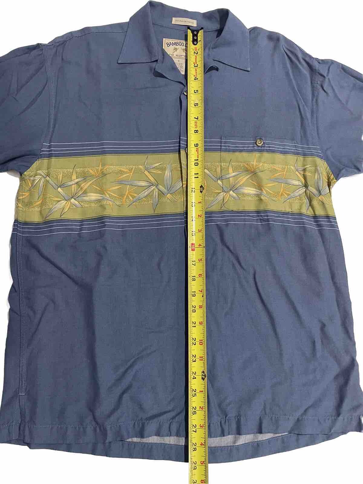 Bamboo Cay Men's Solid/Bamboo Button Up Shirt Blu… - image 12