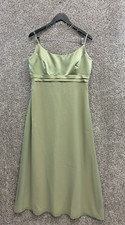 Alfred Angelo Green Bridesmaids Dress A-Lilne Spaghetti Strap Dress Size 6