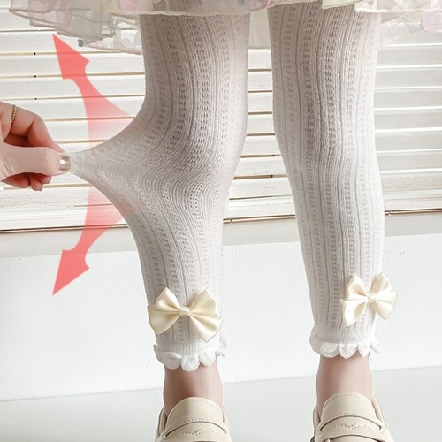 Cotton Leggings for Little Girls Lightweight Stretchy Design Baby Tights Soft - Picture 4 of 27