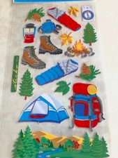 STICKO EK SUCCESS STICKERS CAMPING WOODS SLEEPING BAG BOOTS BACKPACK 18PCS
