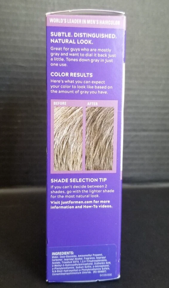 JUST FOR MEN TOUCH OF GRAY Kit de Color de Cabello Peinado 5 Minutos, T-25 MARRÓN CLARO Foto 2 de 4