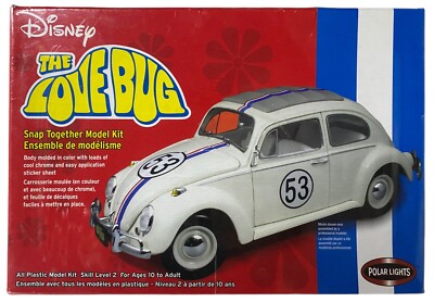 Polar Lights Disney's Love Bug Herbie VW 1/24 Snap Together Model