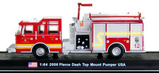 Pierce Dash Top Mount Pumper 2006 American Fire Truck Model Diecast Amercom 164 Pierce Dash Top Mount Pumper 2006 American Fire Truck Model Diecast Amercom 164