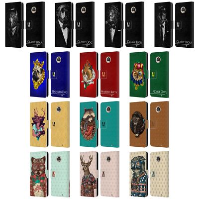 HEAD CASE DESIGNS ANIMALS IN FASHION LEATHER BOOK CASE FOR MOTOROLA PHONES