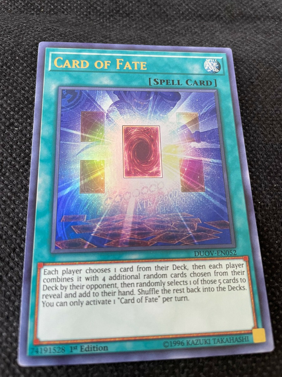 Card of Fate - DUOV-EN052 - Ultra Rare - 1st Edition - NM - Yugioh! | eBay Card of Fate - DUOV-EN052 - Ultra Rare - 1st Edition - NM - Yugioh! | eBay