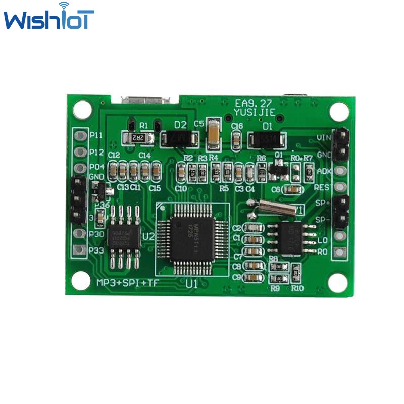 Módulo grabable de sonido de voz PIR tarjeta USB/TF 4 MB reproductor de música MP3 con altavoz Foto 4 de 4