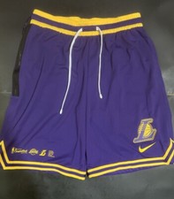 Image of NIKE NBA LOS ANGELES LAKERS DNA DRI-FIT SHORTS Sz L PURPLE YELLOW NWT
