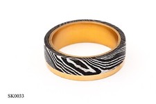 Custom Handmade Damascus Steel Men's Wedding Engagement Band  R 3 