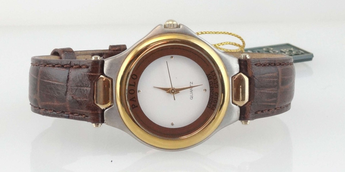 PAOLO BY PAOLO GUCCI 433BS TWO-TONE QUARTZ WATCH *NEW RARE VINTAGE