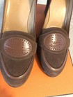 100% AUTH HERMES PUMPS COLOR BROWN HEEL SHOES SIZE 39 BOX DUST BAG — photo 1