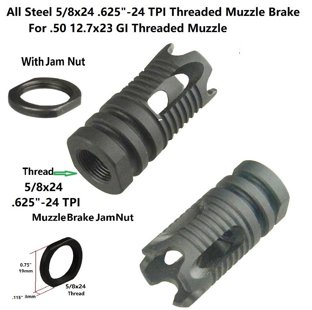 All Steel Muzzle Brake 5/8x24 .625