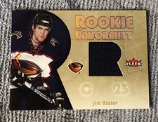 2006 Fleer Jim Slater Rookie Uniformity #RU-JS Hockey Card