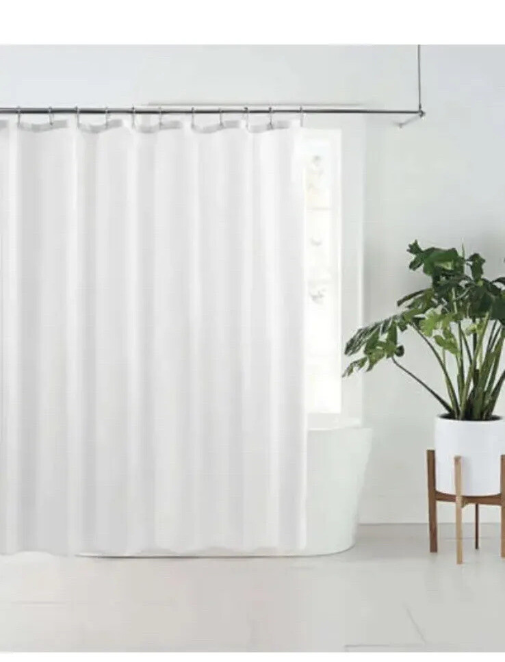 Nestwell Fabric Shower Curtain Liner Long 70"x84" White Weighted Hem eBay