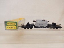MES-60238	Minitrix 3298 Spur N Tiefladewagen mit Trafo DB sehr guter Zustand,