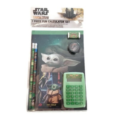 Disney Star Wars The Mandalorian 7 Piece Fun Calculator Set The Child Baby Yoda