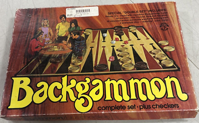 Vintage Pacific Game Co. Backgammon Plus Checkers 1973